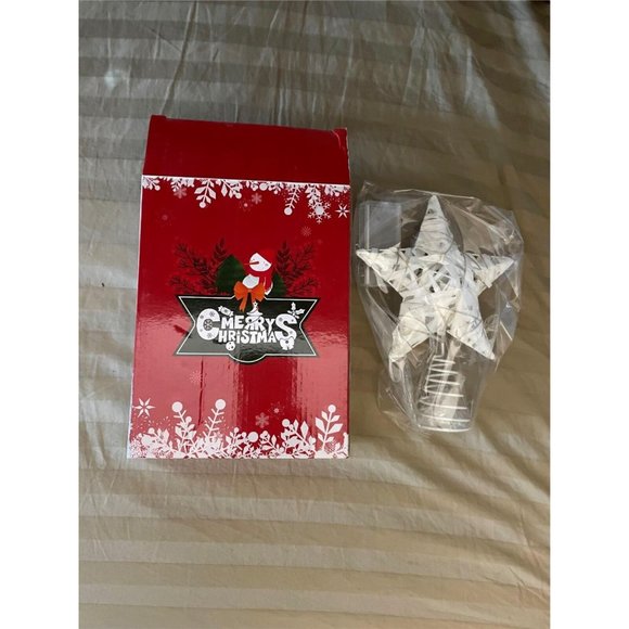 Christmas Tree Topper Lighted, Christmas Tree Toppers with Rotating Snowflakes - Picture 1 of 1